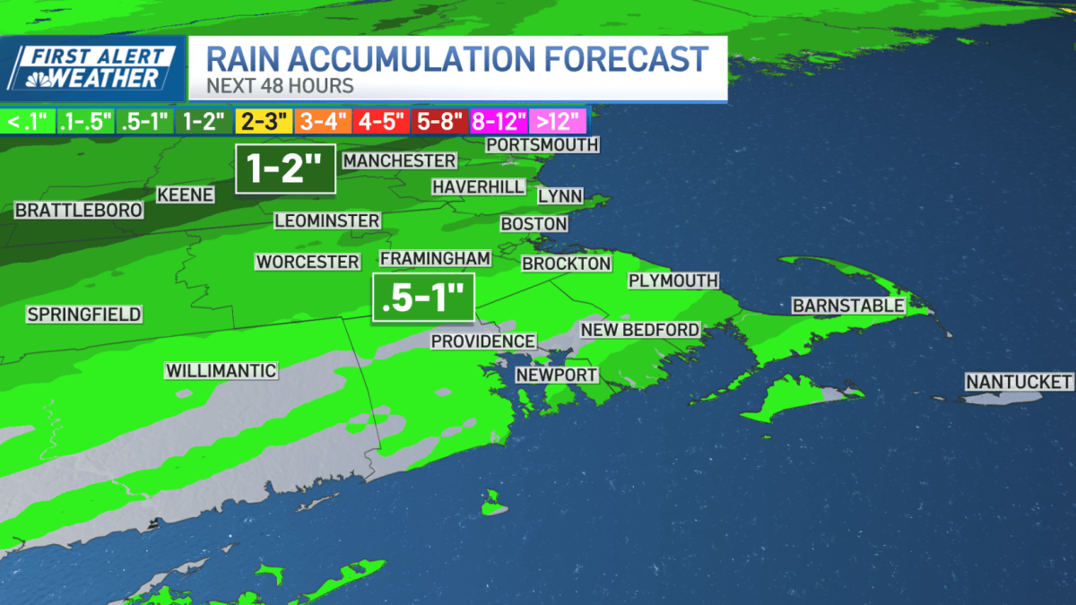 Isolated overnight showers bring back the chill – NBC Boston