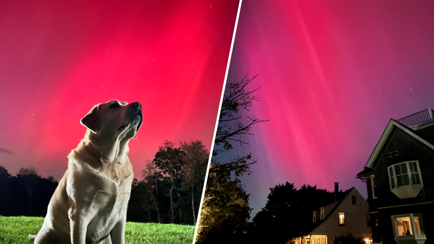 Images of the northern lights over Massachusetts on Thursday, Oct. 10, 2024.