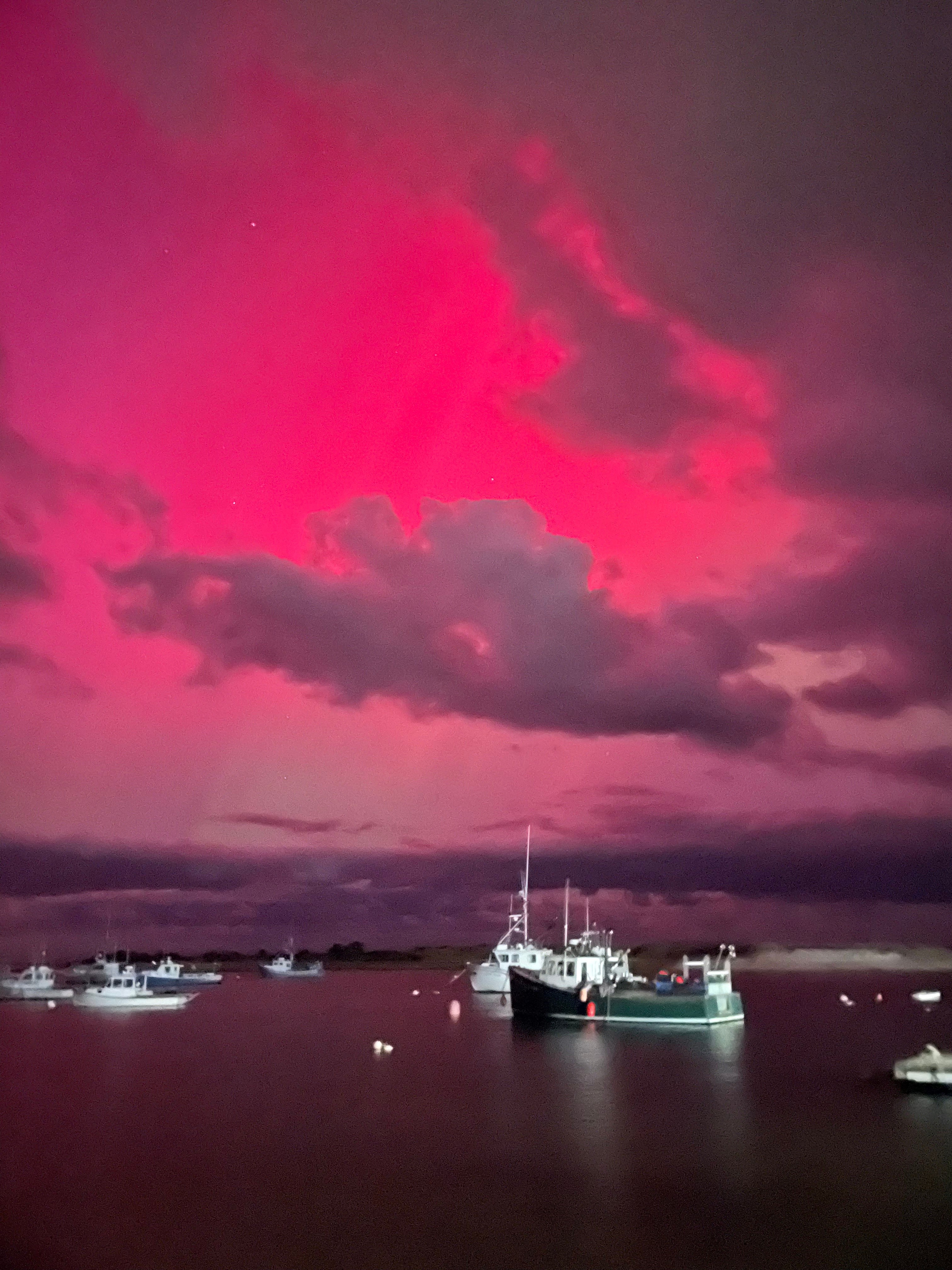 Northern lights as seen from the Chatham Fish Pier on Thursday night.