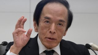 Bank of Japan governor Kazuo Ueda attends a press conference after a two-day monetary policy meeting at the BOJ headquarters in Tokyo on October 31, 2024.