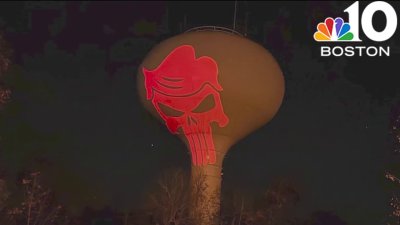 New Trump image projected on Hanson water tower