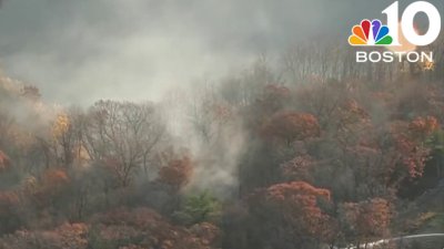 Two separate brush fires burning in Saugus