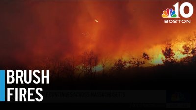 Brush fire battle continues across Mass.