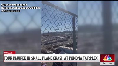 Four injured in small plane crash at Pomona Fairplex