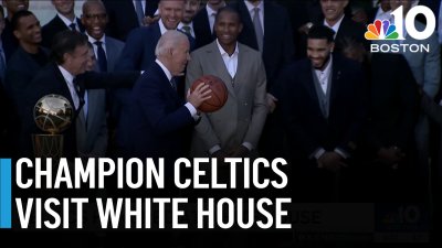 Celtics celebrate NBA title at White House