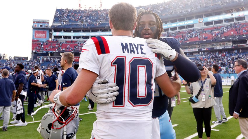 Patriots quarterback Drake Maye