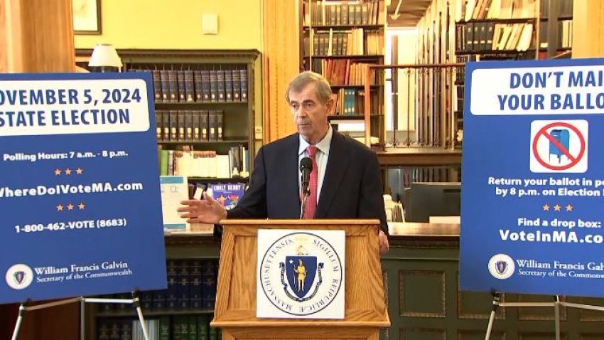 Massachusetts Secretary of State William Galvin, speaking at a media availability on Nov. 4, 2024, says he expects record turnout for Election Day on Nov. 5, 2024.