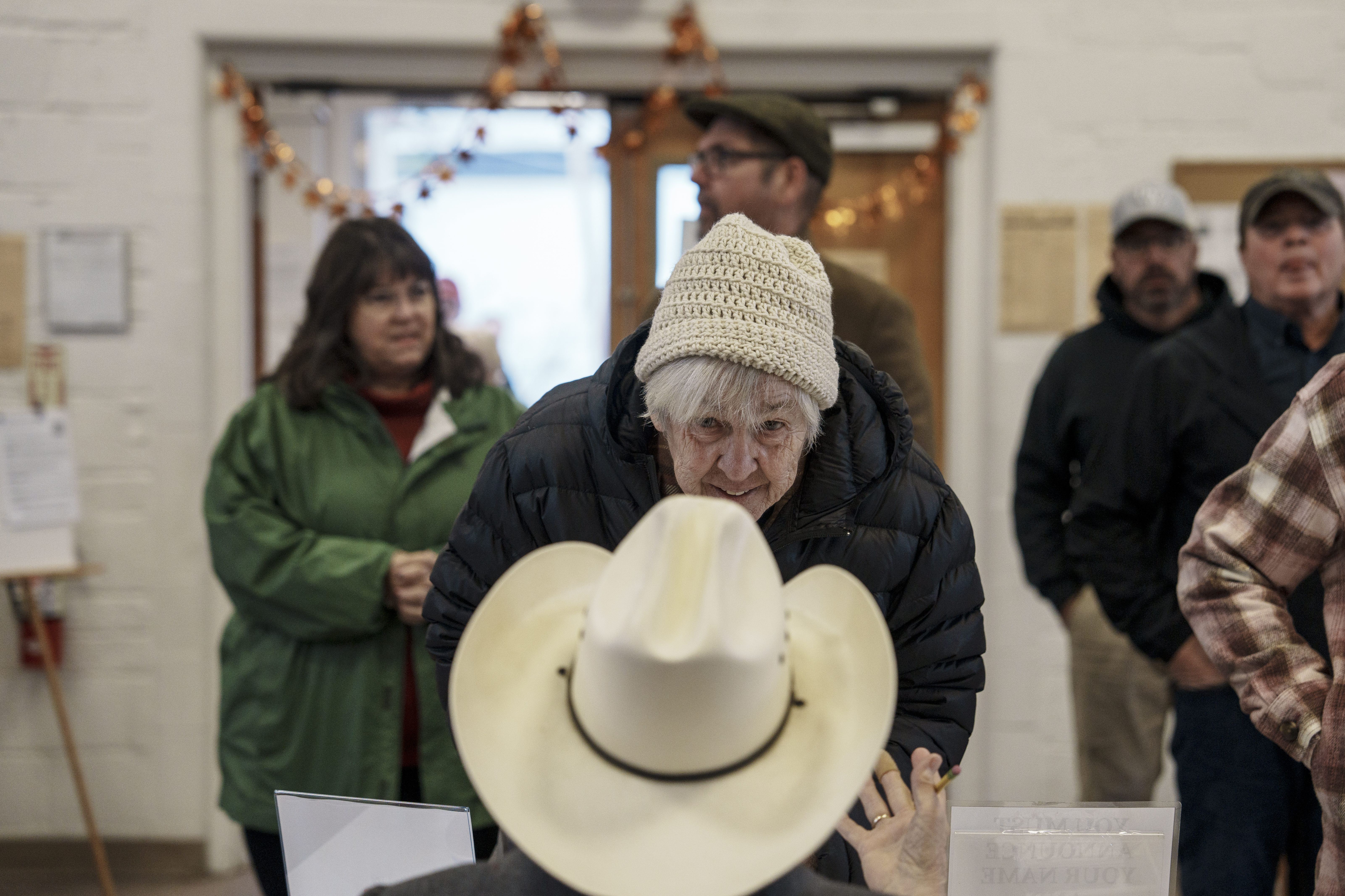 Voters cast their ballots on November 5, 2024 in Whitefield, New Hampshire.