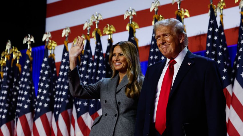 Republican presidential nominee, former U.S. President Donald Trump on Nov. 6, 2024 in West Palm Beach, Florida.