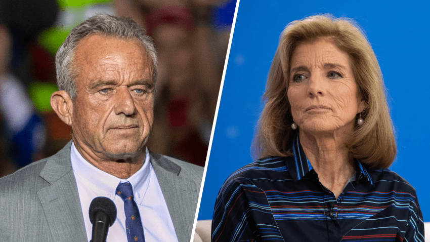 On left, Robert F. Kennedy Jr.; on right, Caroline Kennedy, US ambassador to Australia.