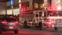 Fire trucks outside of the Providence Place Mall. (WJAR)