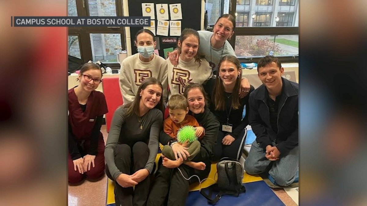 Actor Tom Holland makes surprise visit to Campus School at Boston College