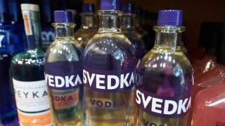 Constellation Brands Inc. Svedka vodka at a liquor store in the Upper East Side neighborhood of New York, US, on Friday, June 28, 2024.
