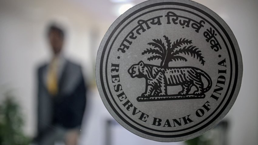 Signage for the Reserve Bank of India (RBI) in Mumbai, India, on Friday, April 5, 2024. 