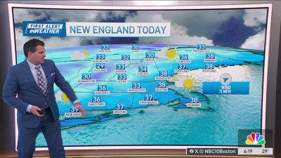 Chilly and breezy Sunday in New England