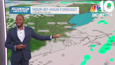 Warm and rainy start to the day on Tuesday