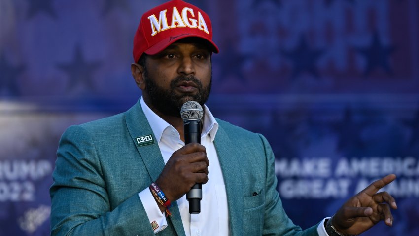 CHARLOTTE, USA – OCTOBER 10: Kash Patel at the Team Trump Bus Tour in Charlotte, United States on October 10, 2024. (Photo by Peter Zay/Anadolu via Getty Images)