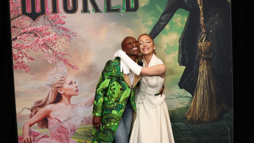 NEW YORK, NEW YORK – OCTOBER 28: Cynthia Erivo, and Ariana Grande attend an Special Cast and Filmmakers Screening Of WICKED at DGA Theater on October 28, 2024 in New York City. (Photo by Kevin Mazur/Kevin Mazur/Getty Images for Universal Pictures)