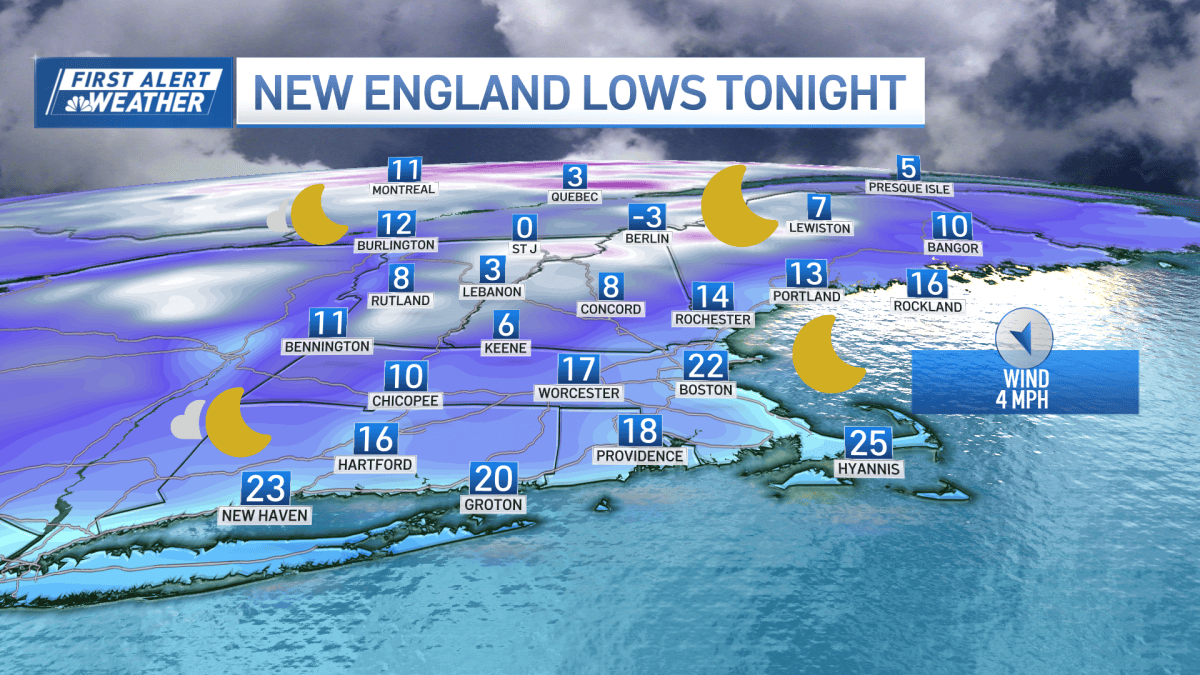 Clear skies and cold temperatures in New England on Saturday – NBC Boston