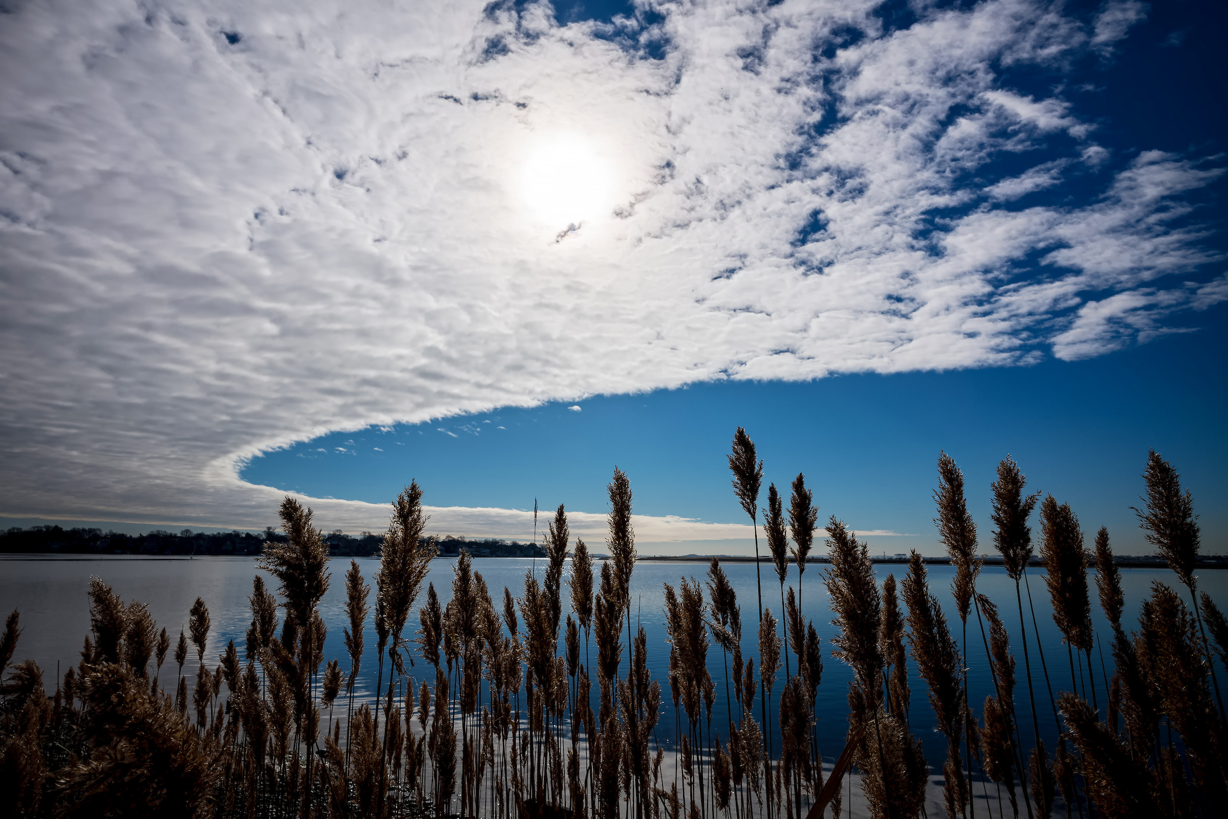 Feb. 8, 2024: The unique and somewhat rare hole punch cloud makes an appearance near Boston’s Logan airport.