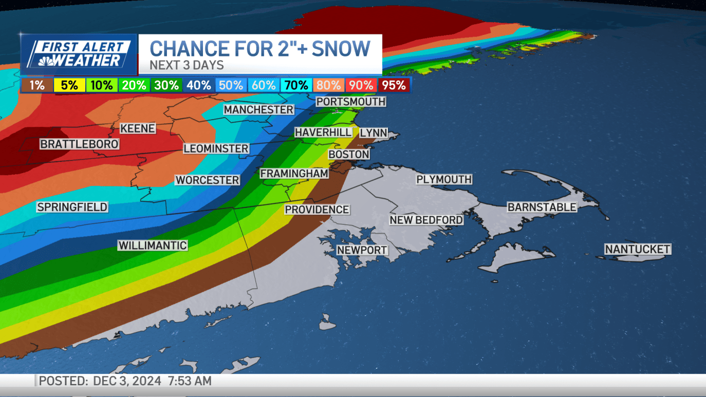 Boston Snow Inches Boston snow forecast: How much snow are we getting in Mass.? – NBC Boston