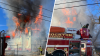 Crews battle fire in Brockton