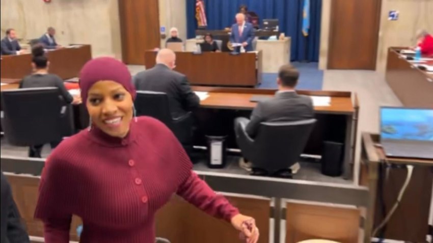 Boston City Councilor Tania Fernandes Anderson at a City Council meeting on Wednesday, Dec. 11, 2024. It was the first meeting since her arrest on federal corruption charges.