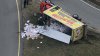 Office supply truck crashes off Route 1  in Danvers