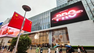 An Apple flagship store in Shanghai, China, October 15, 2024.