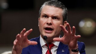 Pete Hegseth, U.S. President-elect Donald Trump’s nominee to be secretary of defense, testifies before a Senate Committee on Armed Services confirmation hearing on Capitol Hill in Washington, U.S., Jan. 14, 2025.