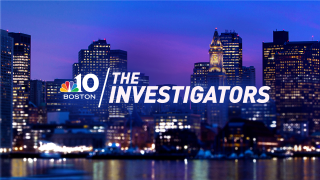 A logo for the NBC10 Investigators, of NBC10 Boston