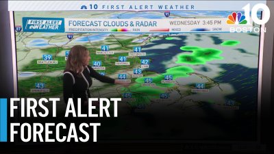 Snow squalls move out, then rain moves in