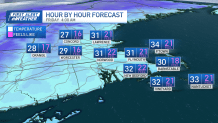 Temperatures across the Boston area will feel like they're in the teens or low 20s early on the morning of Friday, Jan. 2, 2025.