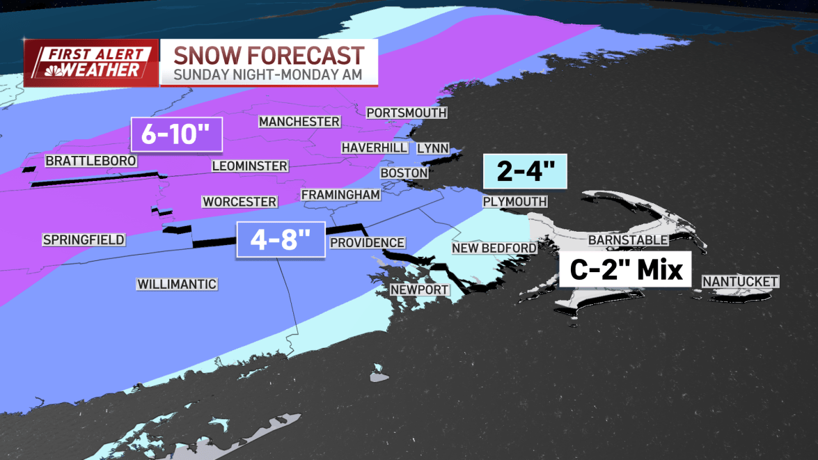Boston Snow Inches Boston, MA winter storm warning update: Track the snow latest – NBC Boston