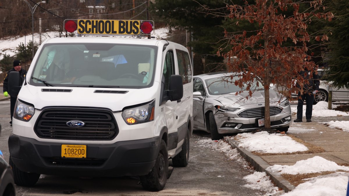 School bus, car involved in crash in Newton