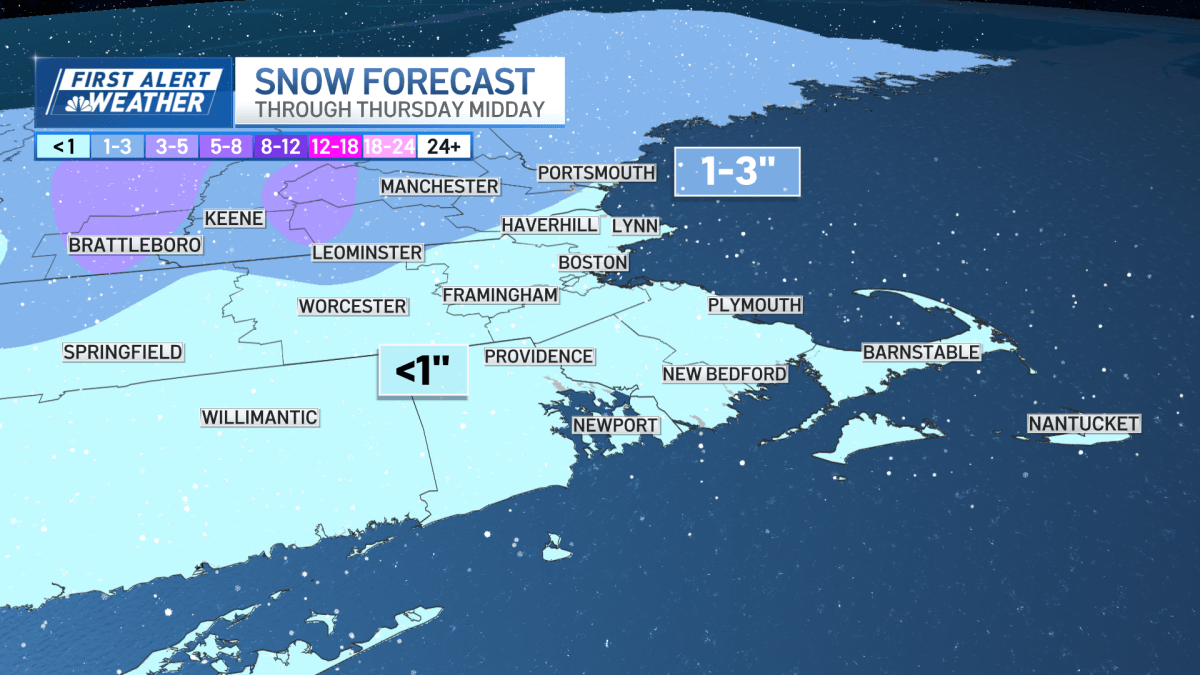Boston snowstorm: How many inches of snow tomorrow in Mass., NH? – NBC ...
