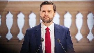 U.S. Vice President JD Vance speaking at the AI Action Summit in Paris, France, on Feb. 11, 2025.