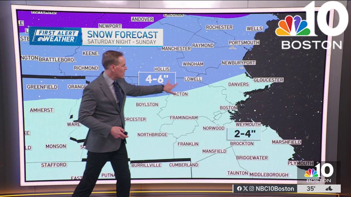 Weather forecast: Snowy weekend – NBC Boston