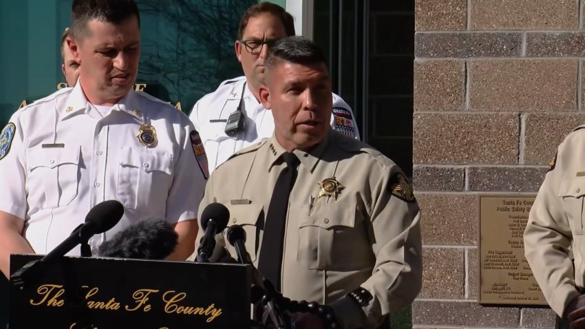 Santa Fe County Sheriff at podium