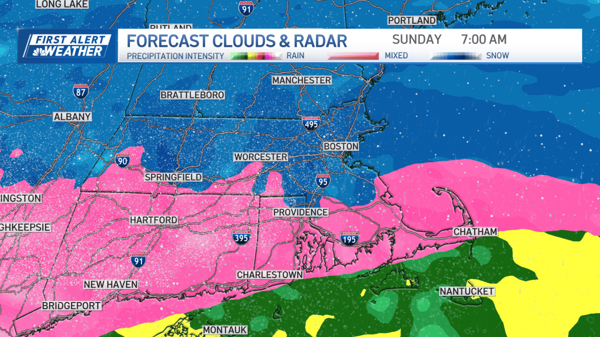 Boston, MA forecast: How much snow are we getting Sunday? – NBC Boston
