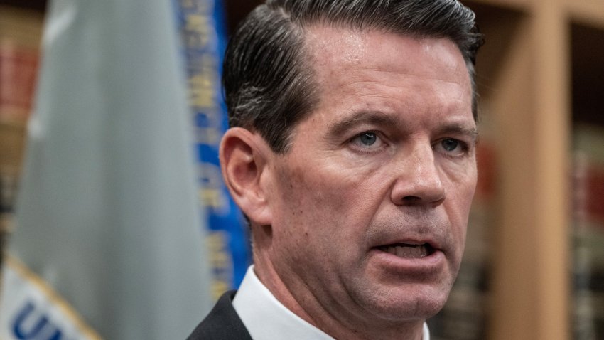 James Dennehy, assistant director in charge of the Federal Bureau of Investigations (FBI) New York office, speaks during a new conference at the US Attorney’s Office-Southern District of New York (SDNY) in New York, US, on Thursday, Sept. 26, 2024. New York City Mayor Eric Adams was indicted on bribery and fraud charges following a federal corruption investigation, calling into question the political future of the man in charge of running the biggest US city.