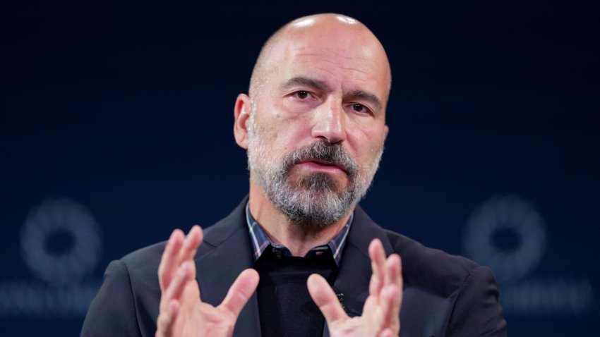 Uber CEO Dara Khosrowshahi speaks onstage during the 2024 Concordia Annual Summit at Sheraton New York Times Square on September 23, 2024 in New York City.