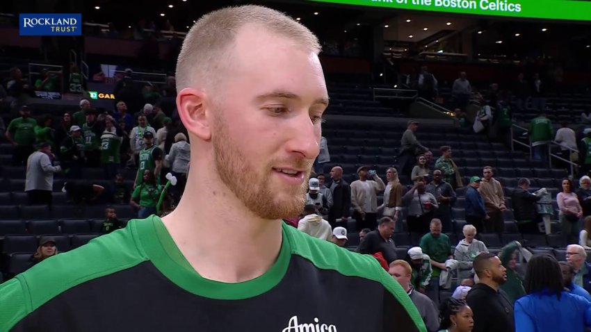 Sam Hauser wants to hear TD Garden barking with Luke Kornet
