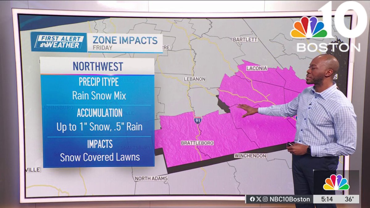Boston weather forecast includes snow, rain – NBC Boston