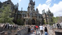Guests enter the The Frankenstein Castle