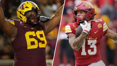 Minnesota offensive tackle Aireontae Ersery and Iowa State wide receiver Jaylin Noel