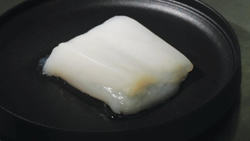The largest single piece of lab-grown chicken.