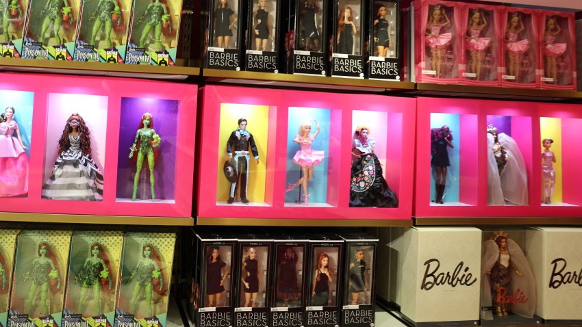 Barbies for sale at FAO Schwarz toy store