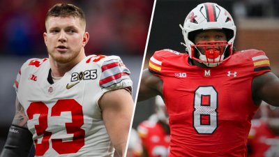 Ohio State linebacker Jack Sawyer and Maryland defensive tackle Jordan Phillips
