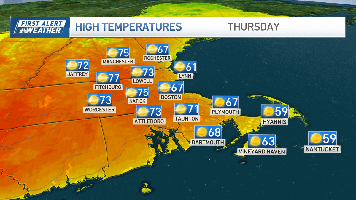 Boston Massachusetts forecast today, tracking rain this weekend – NBC ...